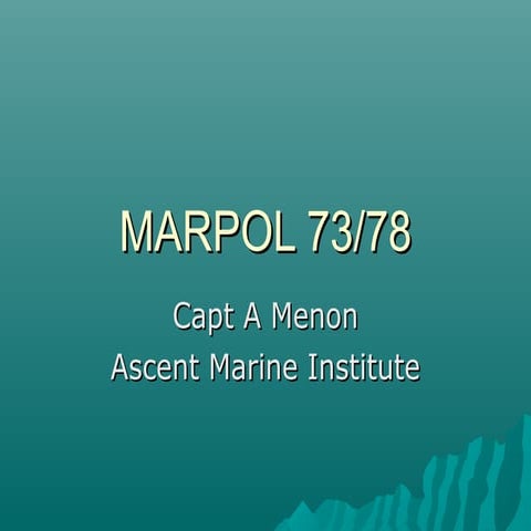 Marpol annexes