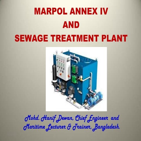 MARPOL Annex IV & Sewage Treatment Plant