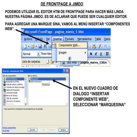 De FrontPage a Jimdo