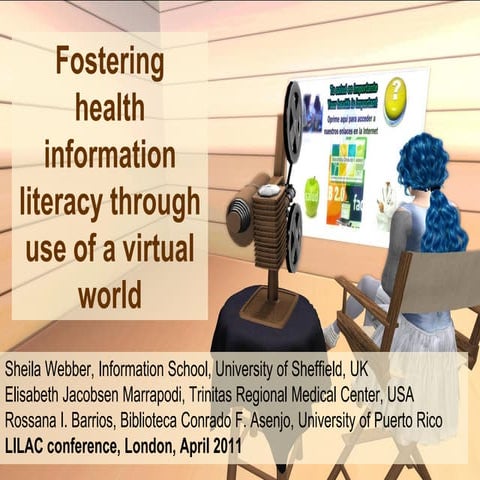 Fostering health information literacy through use of a virtual world