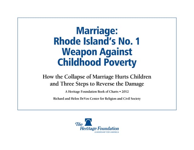 Marriage Poverty - Rhode Island