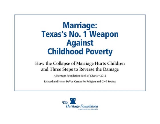 Marriage Poverty - Texas