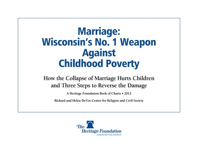 Marriage and Poverty - Wisconsin