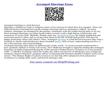 Marriage Essay Topics