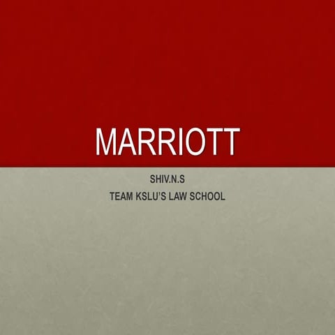Marriott  hotels business analysis 