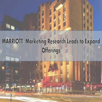 Marriott  marketing research