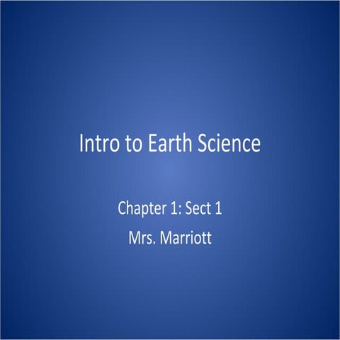 Introduction to Earth Science