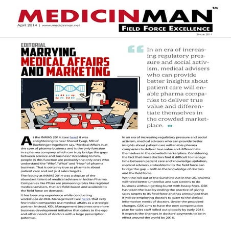 Marrying Medical Affairs with Marketing