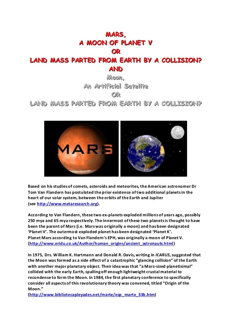 RELATION BETWEEN EARTH, MOON, MARS AND A GIANT IMPACT