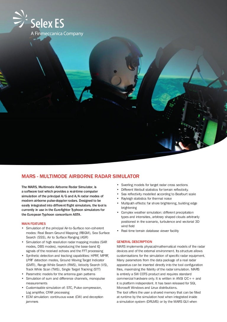 Mars Multimode Airborne Radar Simulator