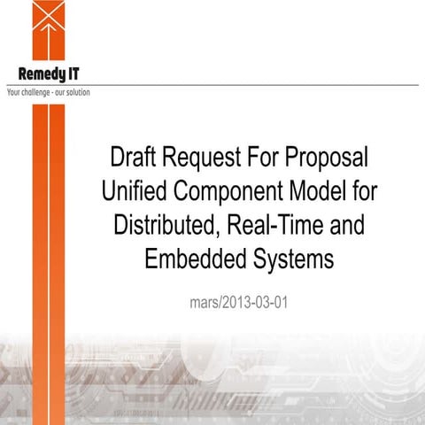 Draft Request For Proposal Unified Component Model for Distributed, Real-Time...