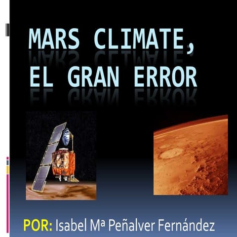 Mars climate, el gran error | PPTX