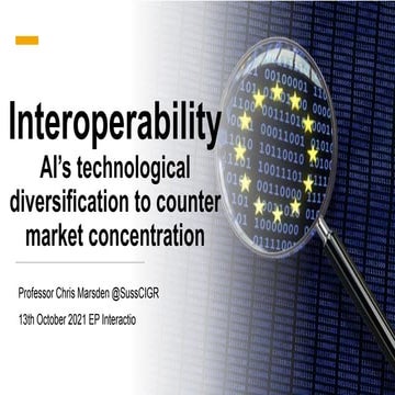 Marsden Interoperability European Parliament 13 October