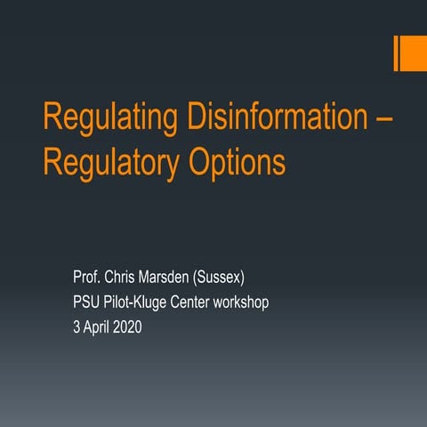 Marsden Regulating Disinformation Kluge 342020