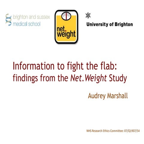 Using information to fight the flab. Marshall 