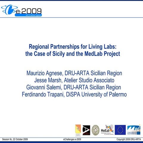 Regional Partnerships for Living Labs: the Case of Sicily and the MedLab Project