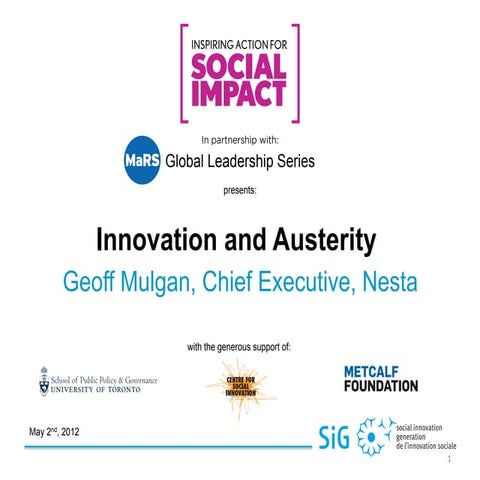 Innovation & Austerity