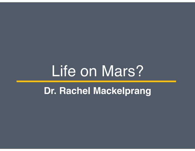 Microbial Diversity Part 6: Life on Mars?