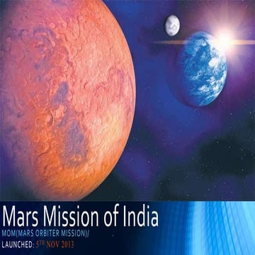 Mars Mission of india (MANGALYAN)