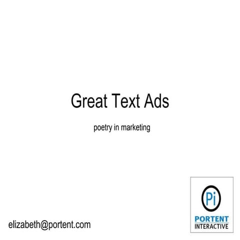 Great Text Ads- SMX East 2011