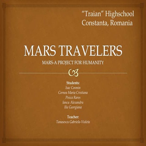 Mars travelers-again, Mars - A project for humanity