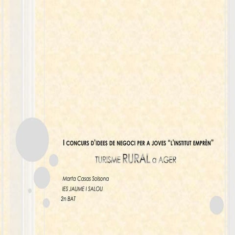 Turisme rural a Àger