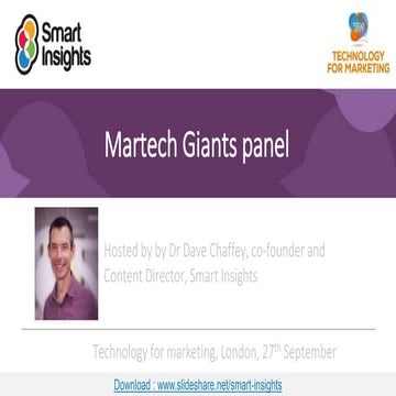 TFM Martech giants panel  - Technology for Marketing visuals 