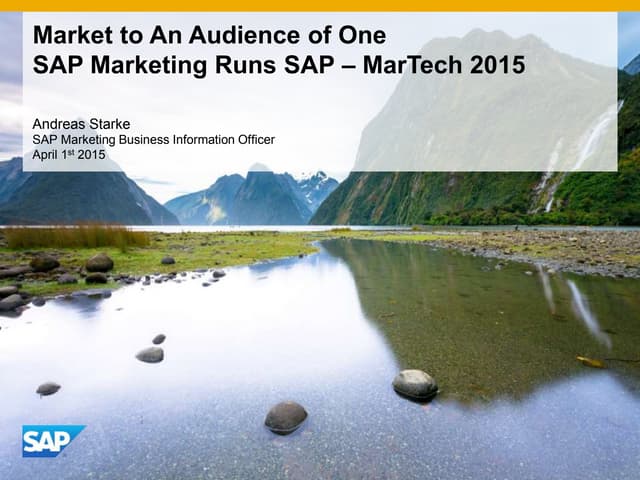 SAP Marketing Runs SAP 