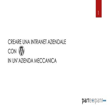Realizzare una intranet aziendale con wordpress