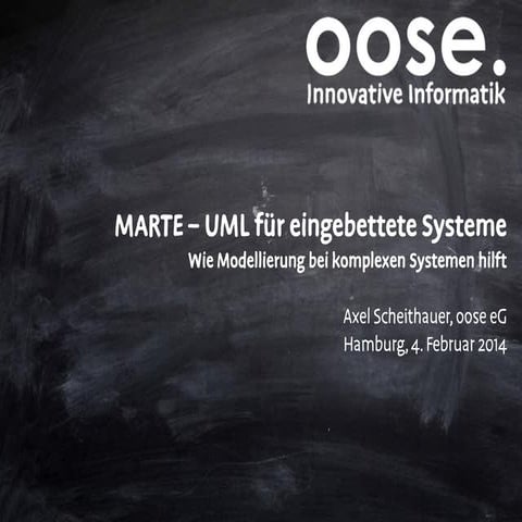 MARTE – UML für eingebettete Systeme