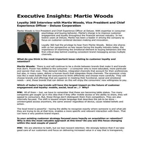 Martie Woods Interview