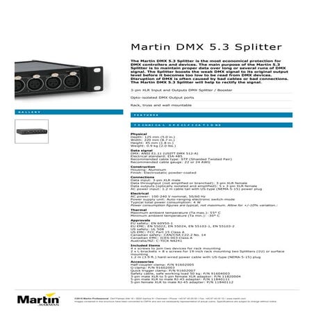 Martin dmx-5-3-splitter