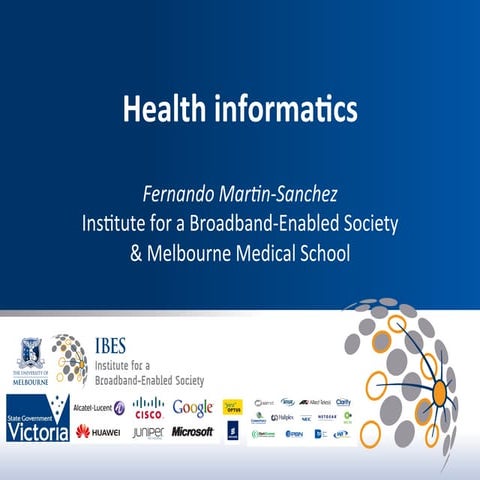 Health Informatics and Broadband Presentation 