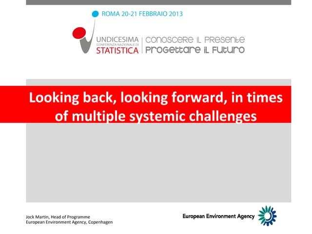 J. Martin - Looking back, looking forward, in times of multiple systemic challenges