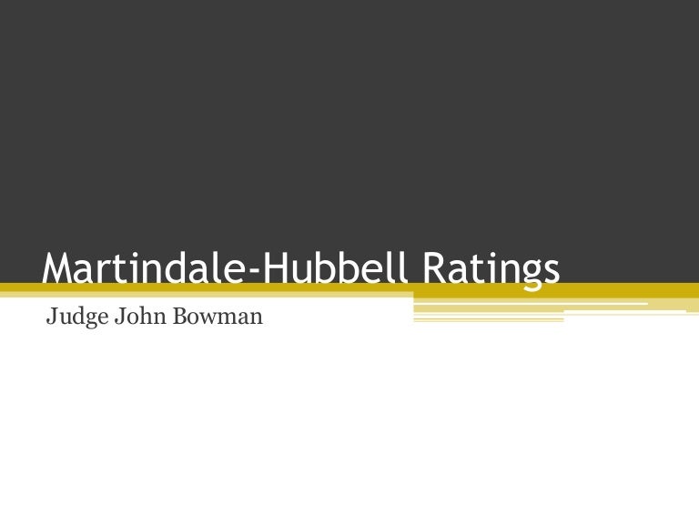 MartindaleHubbell Ratings