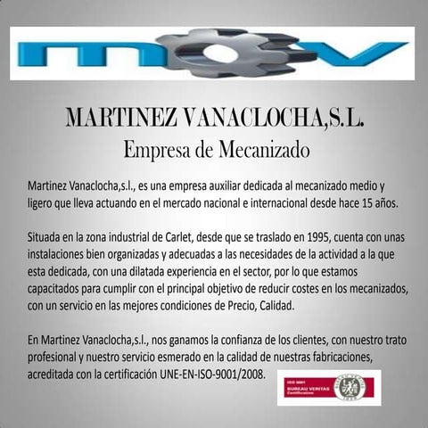 Martinez vanaclocha,s.l.