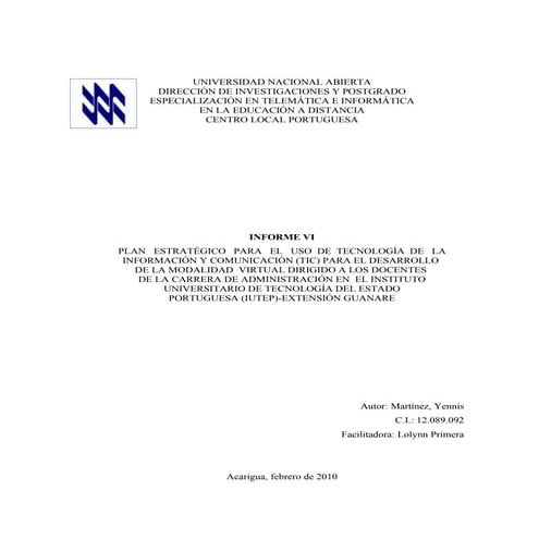 Martinez yennis informe i planteamiento del problema