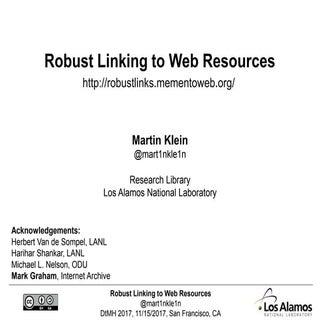 Robust Linking to Web Resources