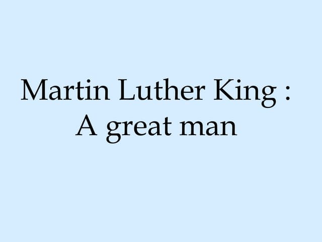 Martin luther king