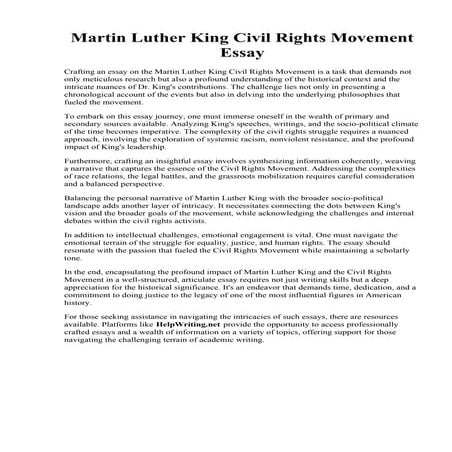 Martin Luther King Civil Rights Movement Essay.pdf