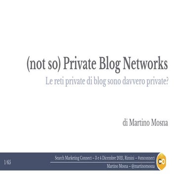 (not so) Private Blog Networks