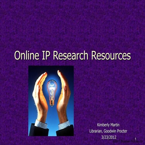 Kim Martin : Using the Open Web for IP Practice