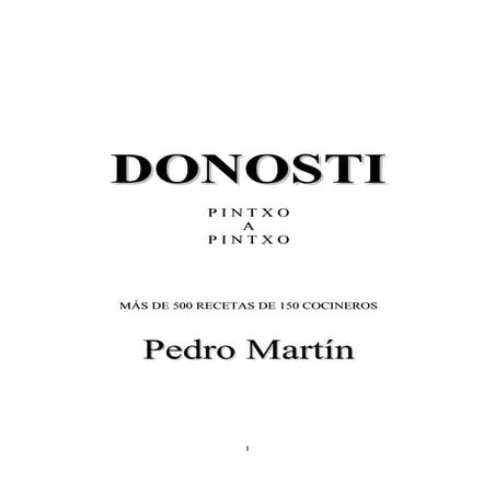 Martin pedro   donosti pintxo a pintxo