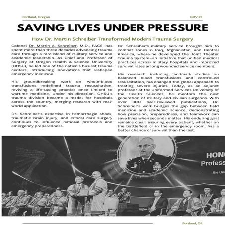 Martin Schreiber OHSU News - Modern Emergency Care