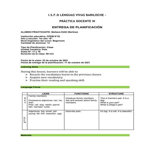 Lesson Plan for Writing Skill (descriptive) | DOCX