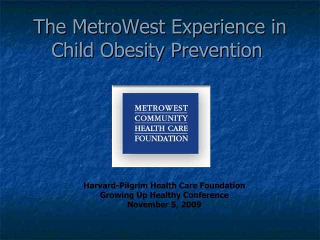 Marty Cohen - MetroWest Community Health Care Foundation