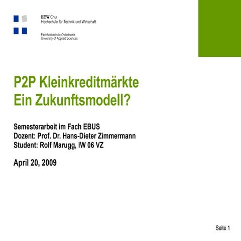 Marugg Rolf P2 P Lending