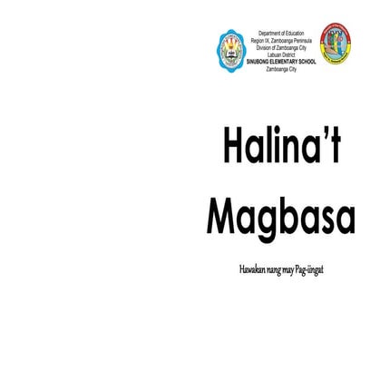 Reading Marungko Filipino/ Enlish  Deped