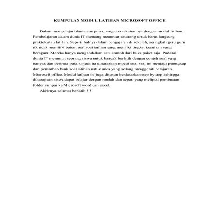 modul Latihan office