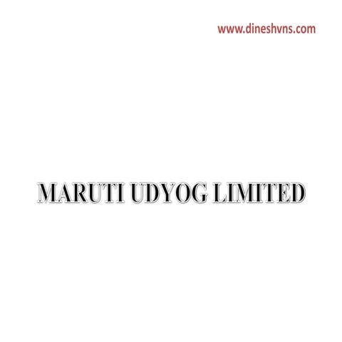 Overview about Maruti Suzuki India Ltd